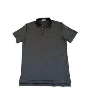 Peter Millar Summer Comfort Polo Shirt Mens Medium Short Sleeve Striped Black